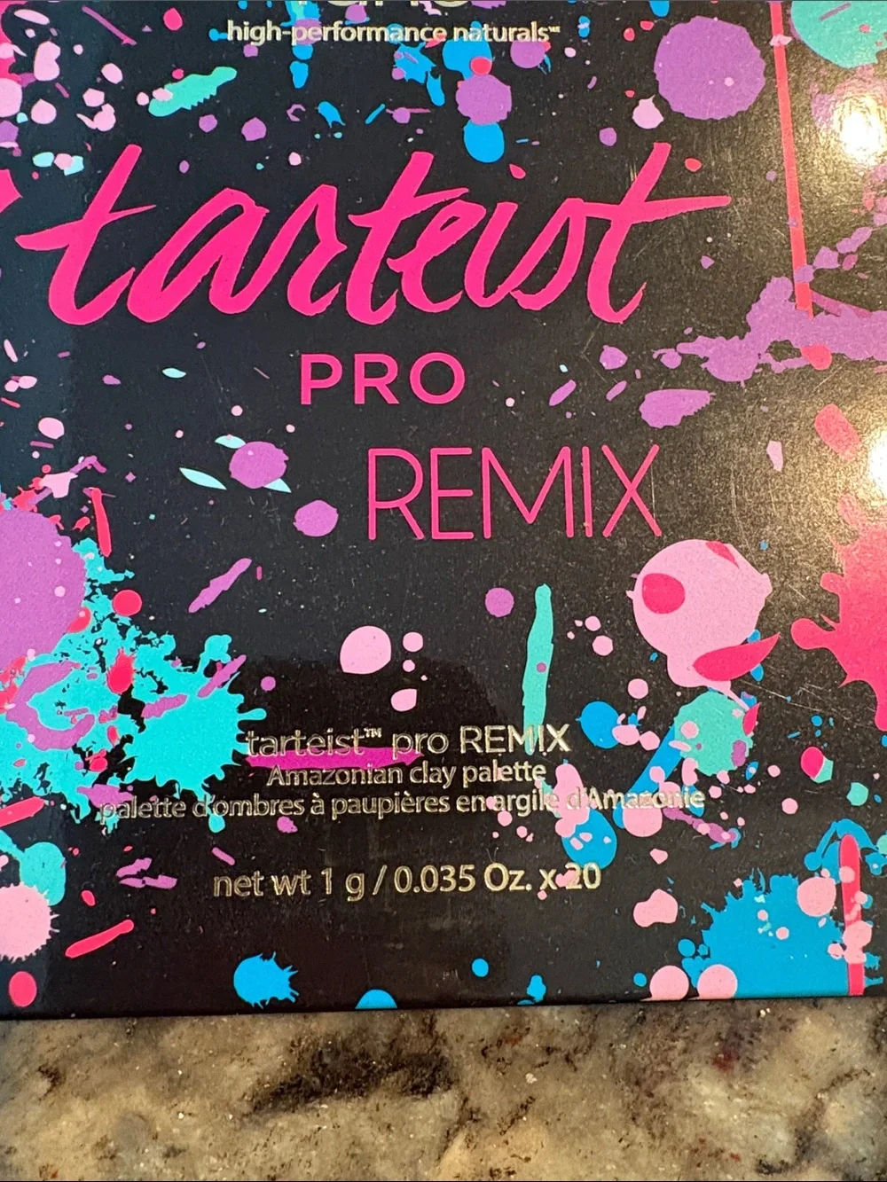 Tarte tartiest Pro Black Eyeshadow Palette with Pink, Teal & Purple Splatter